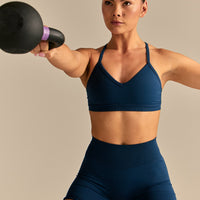 Emphasize V-Neck Bra | True Navy