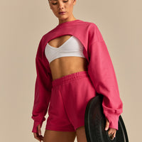 Comfort Pump Cover Ultra Cropped Sweat | Watermelon