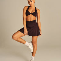 Essential Wrap Waist Skort | Cafe Noir