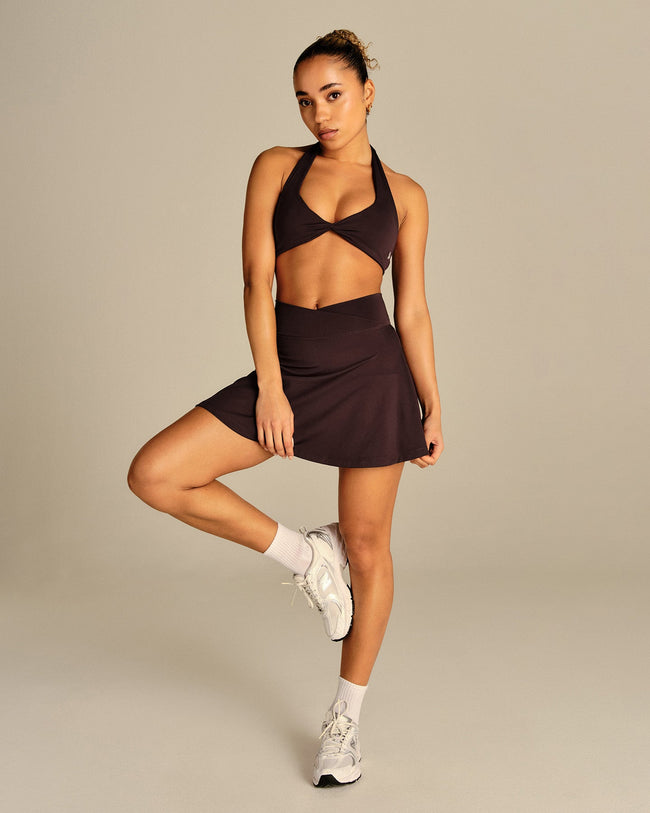 Essential Wrap Waist Skort | Cafe Noir