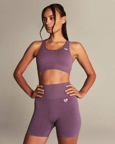 Power Seamless Adjustable Sports Bra | Dusk Plum