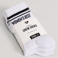 Crew Stripe Socks (3PK) | White