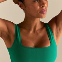 Power Seamless Open Back Mini Bra | Amazonia Green