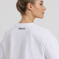 Comfort Oversized Short Sleeve Sports Club T-Shirt | White