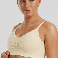 Define 2.0 Seamless Scrunch Bralette | Vanilla