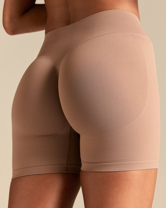 Emphasize Mid Waist 5" Shorts | Mauve Taupe