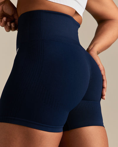 Power Seamless Scrunch Shorts | Sapphire Blue