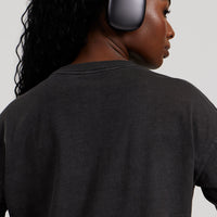 Comfort Oversized Long Sleeve T-Shirt Washed | Black