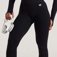Power Seamless 7/8 Leggings | Black