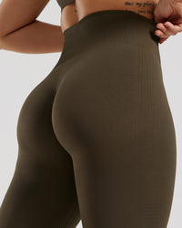 Power Seamless Scrunch Leggings | Dark Olive