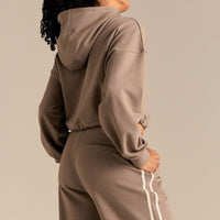 Comfort Lightweight Contrast Joggers | Taupe Grey