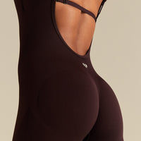Define 2.0 Seamless Scrunch Adjustable Unitard | Cafe Noir