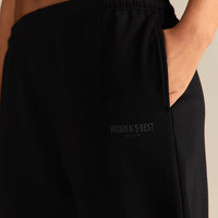 Comfort Cozy Straight Leg Joggers | Black