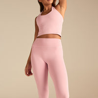 Essential High Waist Capri Leggings | Sweet Pink