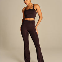 Essential High Waist Flared Leggings | Cafe Noir