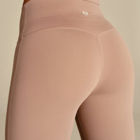Essential High Waist Flared Leggings | Mauve Taupe