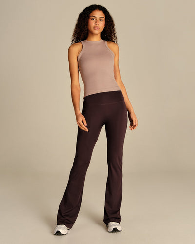 Comfort Ribbed Midi Tank | Mauve Taupe