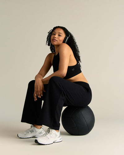 Comfort Lightweight Straight Leg Joggers | Black