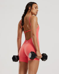 Define 2.0 Seamless Scrunch Short Unitard | Sunlit Coral