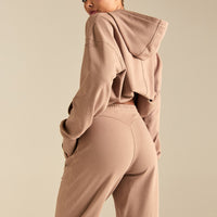 Comfort Cuffed Hem Joggers | Mauve Taupe