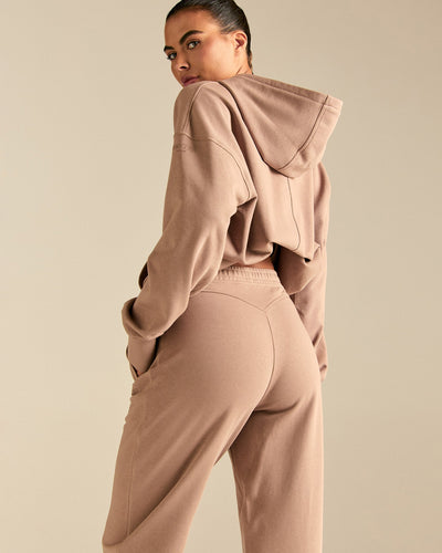 Comfort Cuffed Hem Joggers | Mauve Taupe
