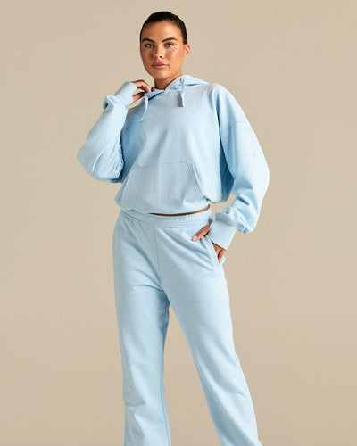 Comfort Oversized Hook Up Hoodie | Blue Haze