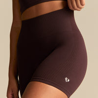 Power Enhanced High Waist Shorts | Cafe Noir