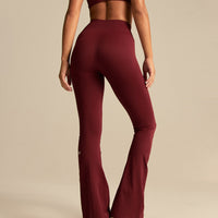 Power High Waist Flared Leggings | Oxford Red