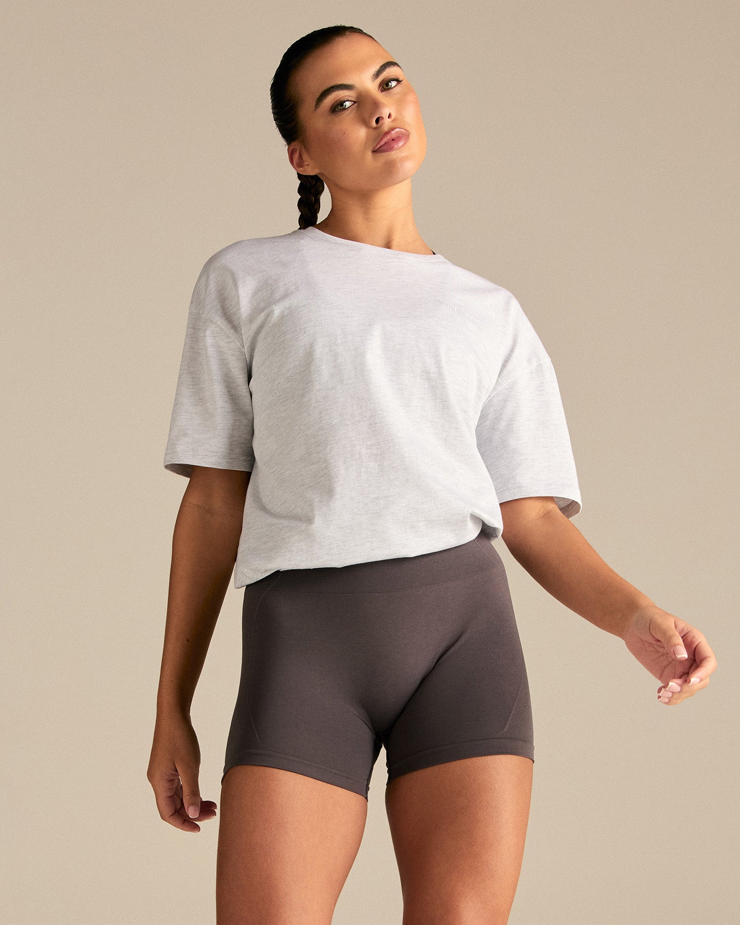 Comfort PWR Oversized Short Sleeve T-Shirt | Light Grey Marl