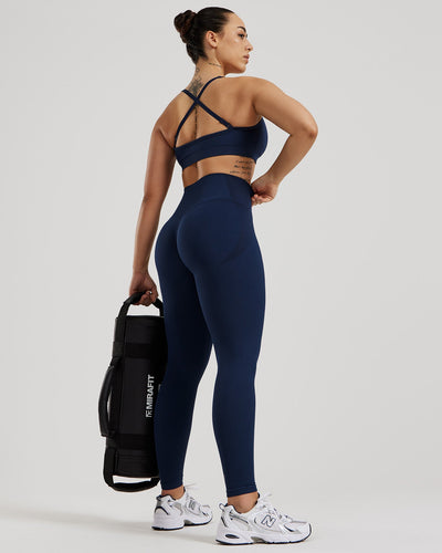 Motion Seamless Straight Neck Bra | Sapphire Blue