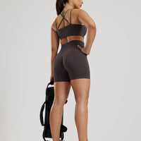 Power Seamless Adjustable Sports Bra | Graphite