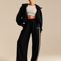 Comfort Lightweight Contrast Joggers | Black