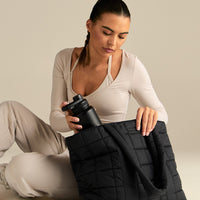 All Day Puffer Tote Bag | Black