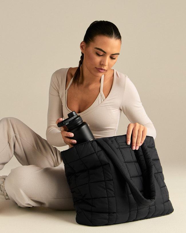 All Day Puffer Tote Bag | Black