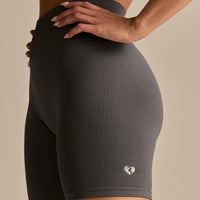 Power Enhanced High Waist Cycling Shorts | Slate Grey