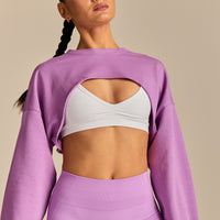 Comfort Pump Cover Ultra Cropped Sweat | Vivid Orchid