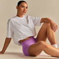 Comfort Summer Lifting Club Oversized T-Shirt | White/Vivid Orchid