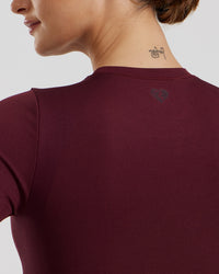 Motion Seamless Long Sleeve Midi Top | Dark Cherry