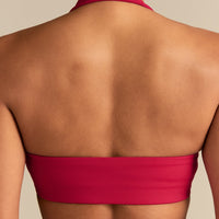 Essential Twist Front Halter Bra | Strawberry Kiss
