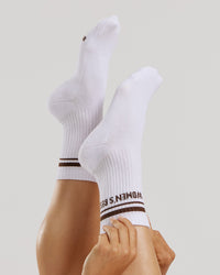 Crew Stripe Socks (3PK) | White