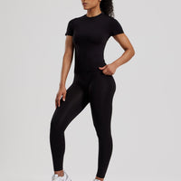 Essential High Waist Leggings | Black