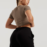 Comfort Ribbed Cropped T-Shirt | Caribou