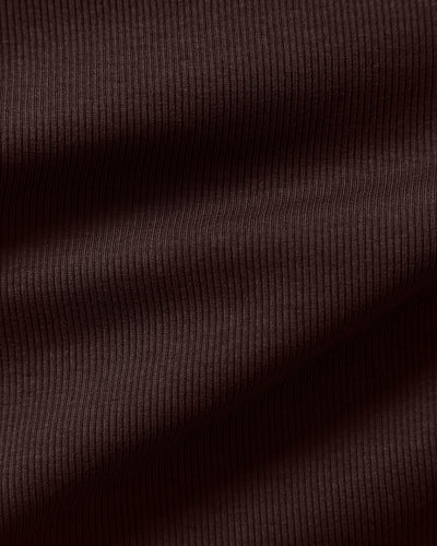 Comfort Ribbed Cropped T-Shirt | Cafe Noir