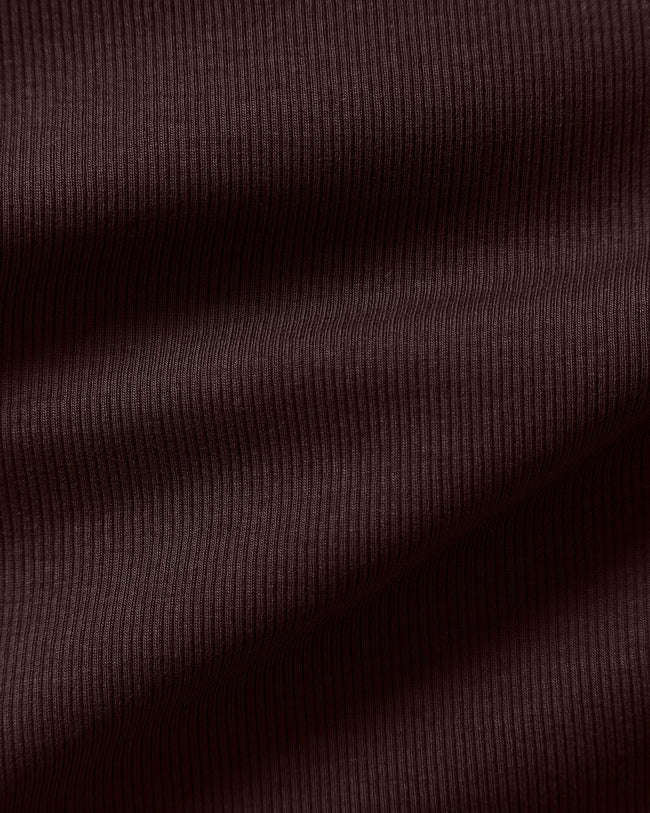 Comfort Ribbed Cropped T-Shirt | Cafe Noir
