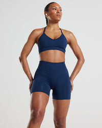 Define Seamless Halter Neck Bra | Sapphire Blue