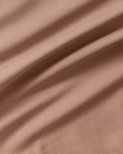 Essential Twist Front Halter Bra | Mauve Taupe