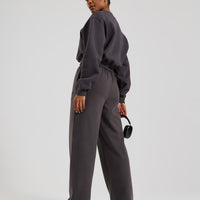 Comfort Cropped Crew Neck | Graphite