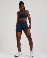 Define 2.0 Seamless Scrunch 4" Shorts | Sapphire Blue