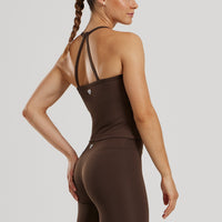 Essential Built-In Bra Midi Tank | Cocoa