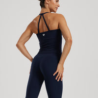 Essential Built-In Bra Midi Tank | Sapphire Blue